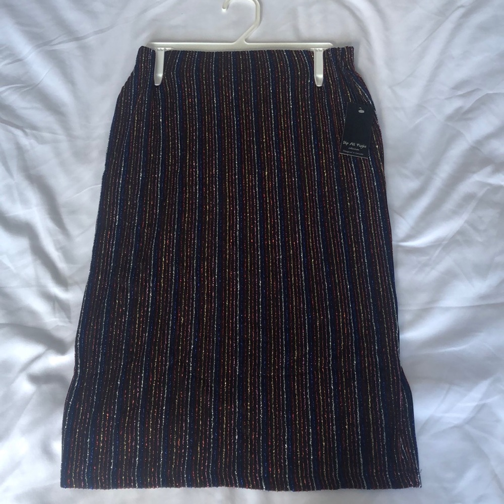 Black and Glitter Skirt NWT